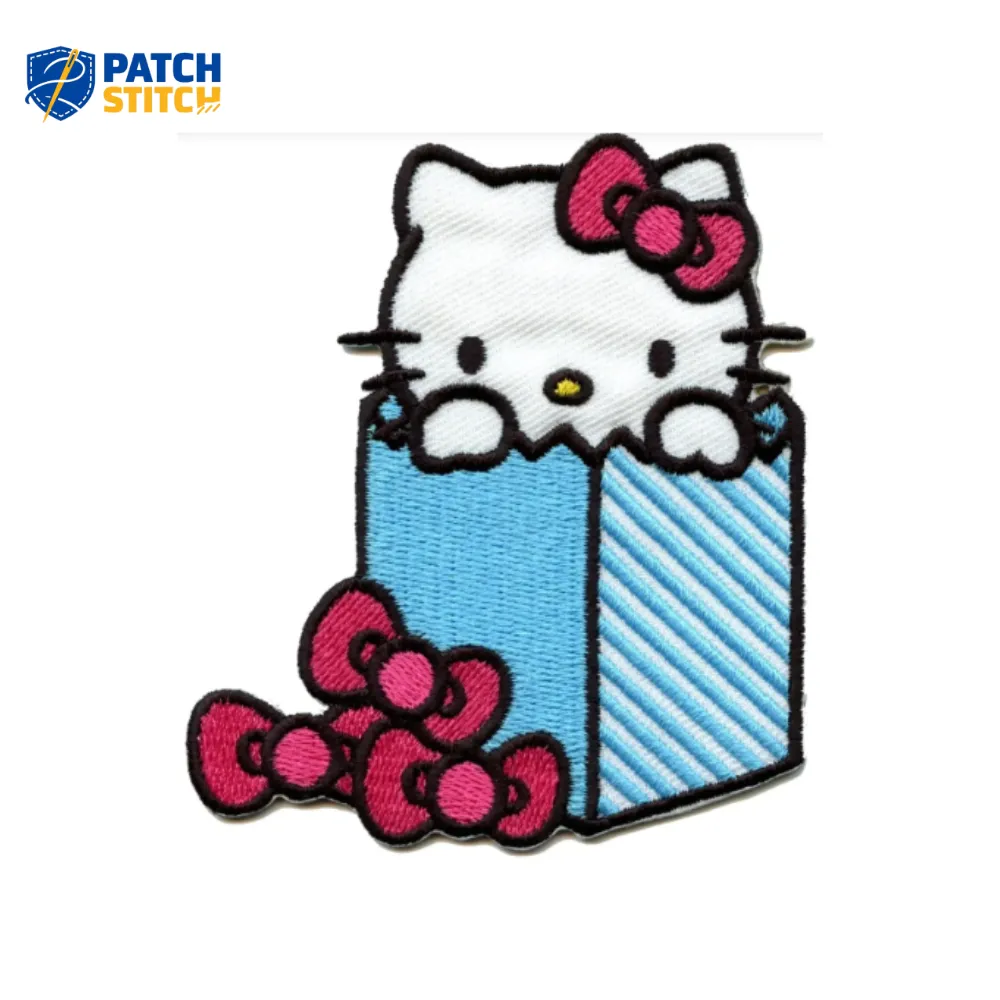 Chicago (37) Hello Kitty in Blue Gift Bag Embroidered Patch