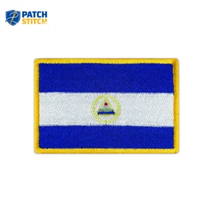 El Salvador Flag Embroidered Golden Border Patch