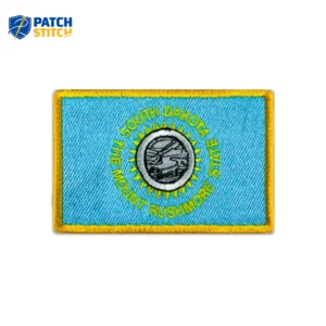 South Dakota Flag Embroidered Golden Border Patch