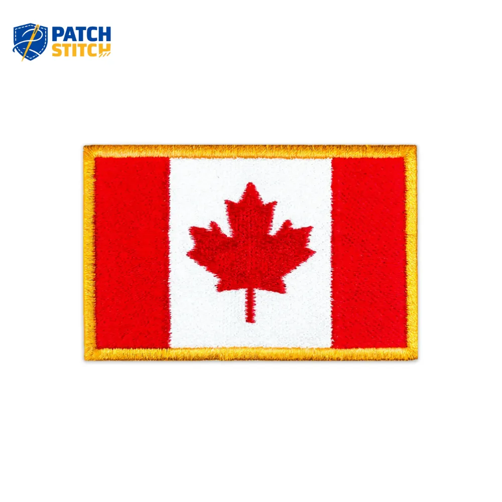Chicago (9) Canada Flag Embroidered Golden Border Patch