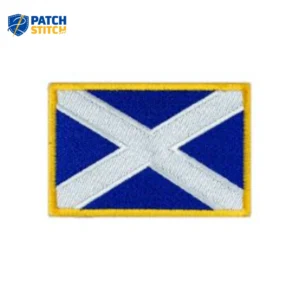 Scotland Flag Embroidered Golden Border Patch