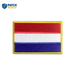 Netherlands Flag Embroidered Golden Border Patch
