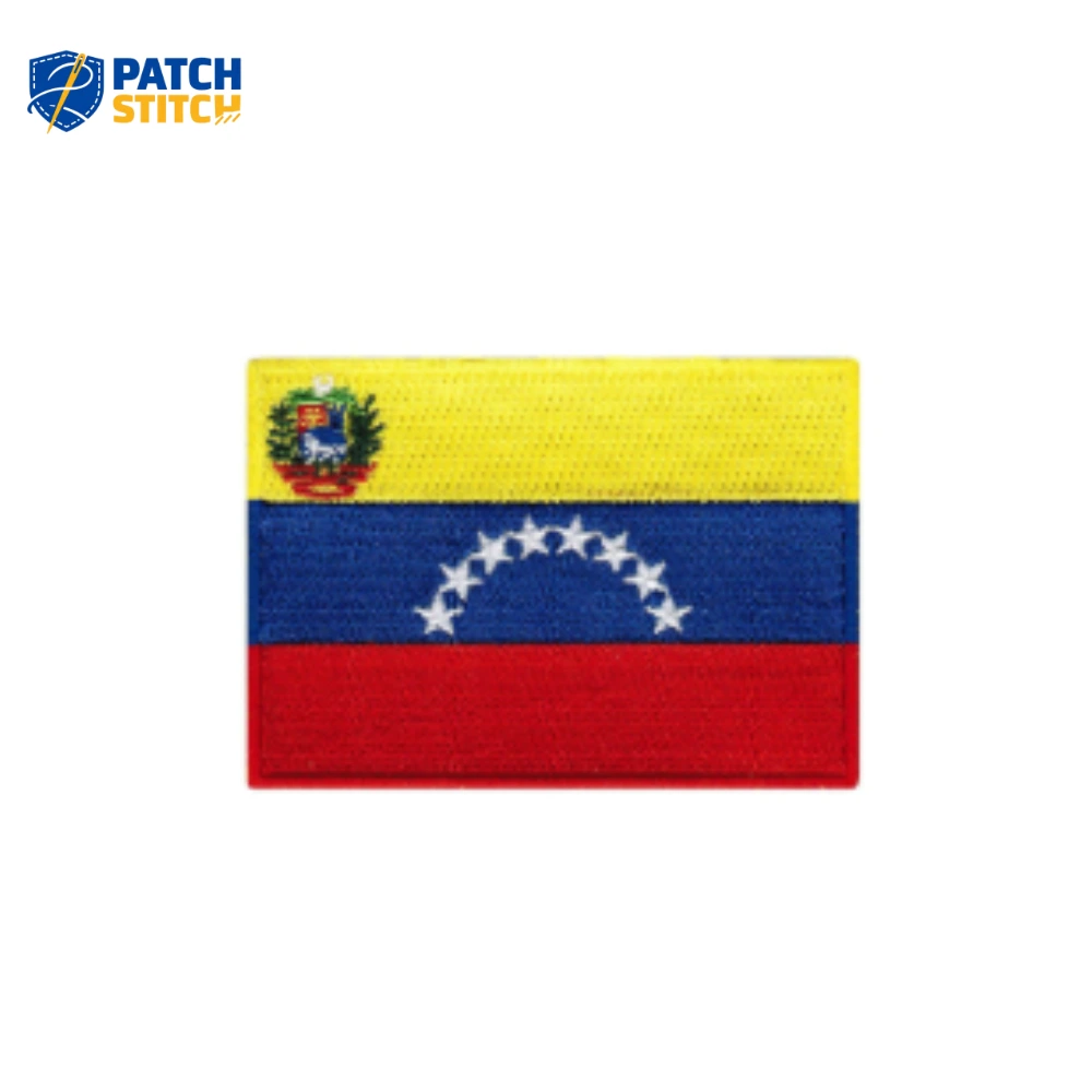 Chicago White Sox MLB Vintage Iron-on Patch This patch is all about honoring history, as the word “vintage” says. The embroidery feels rich and textured that reminds of the old days of Sox basebal (2) Venezuela Flag Embroidered Golden Border Patch