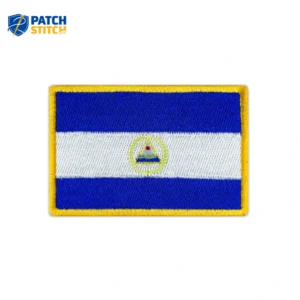 Nicaragua Flag Embroidered Golden Border Patch