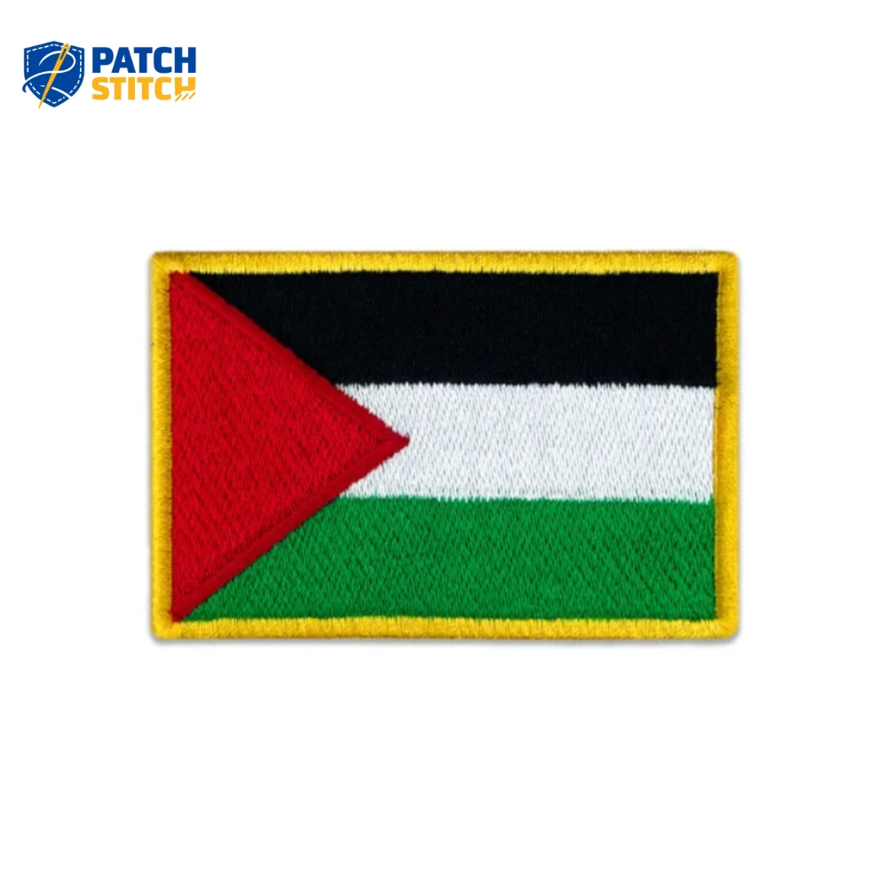 Chicago White Sox MLB Vintage Iron-on Patch This patch is all about honoring history, as the word “vintage” says. The embroidery feels rich and textured that reminds of the old days of Sox basebal (8) Palestine Flag Embroidered Golden Bolder Patch