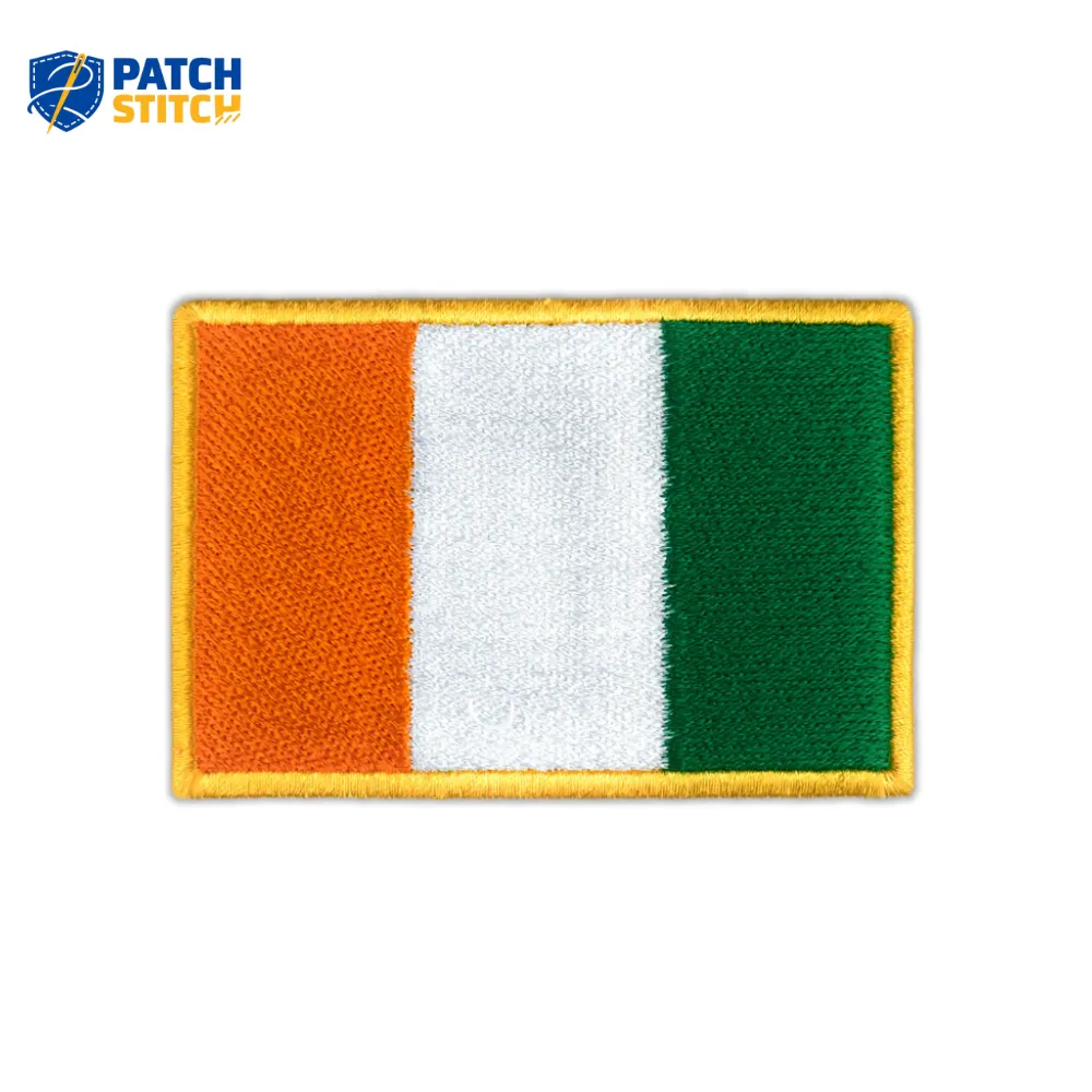 Chicago Ireland Flag Embroidered Golden Border Patch