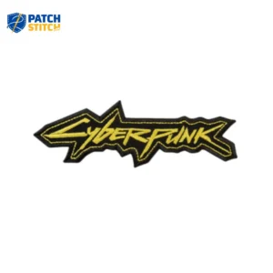 Classic Yellow Cyberpunk 2077 Logo Patch (Embroidered Die-Cut Badge)