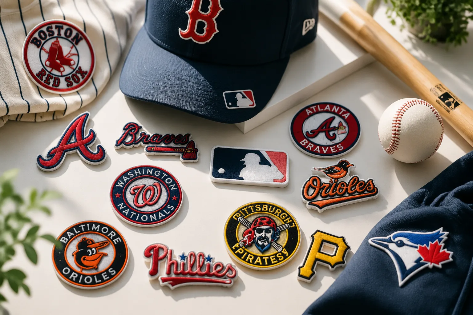 MLB embroidered logo patches